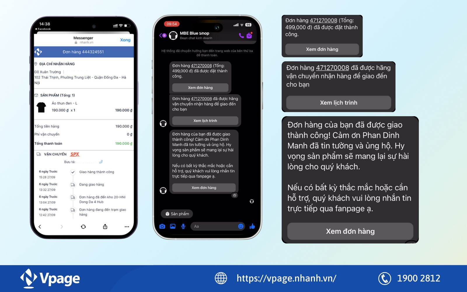 Chatbot Messenger cùng Vpage